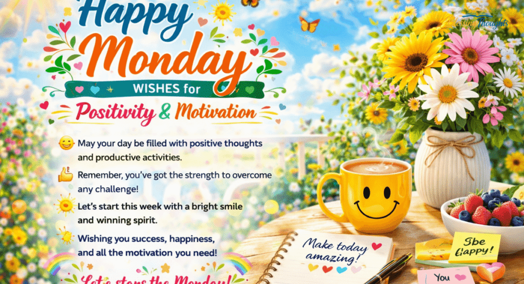 Happy Monday Wishes for Positivity & Motivation