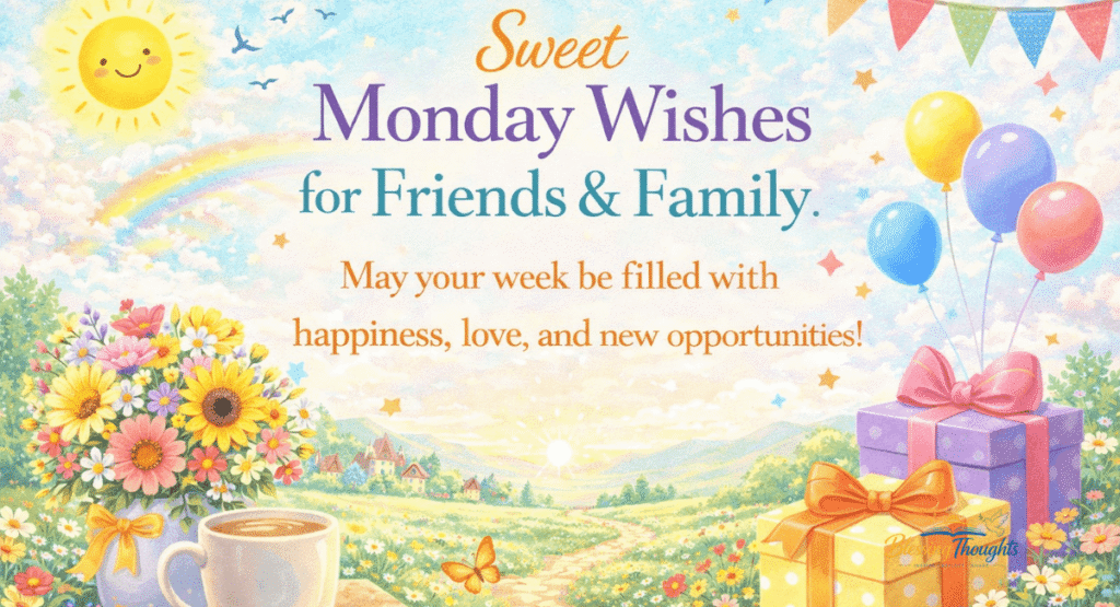 Sweet Monday Wishes for Friends & Family