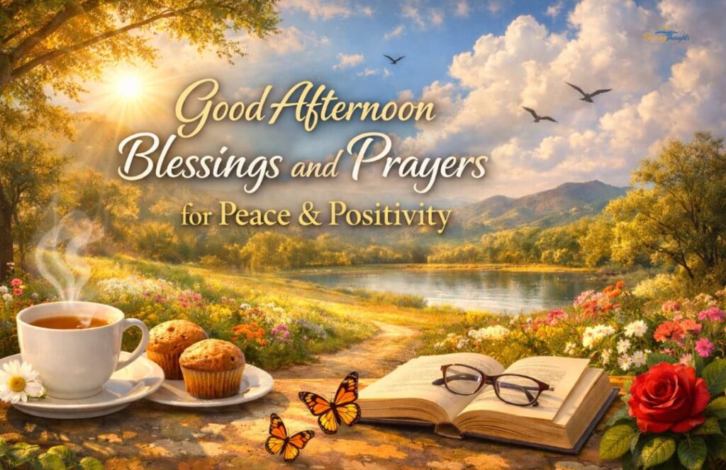 Uplifting good afternoon blessings and prayers for peace and positivity.