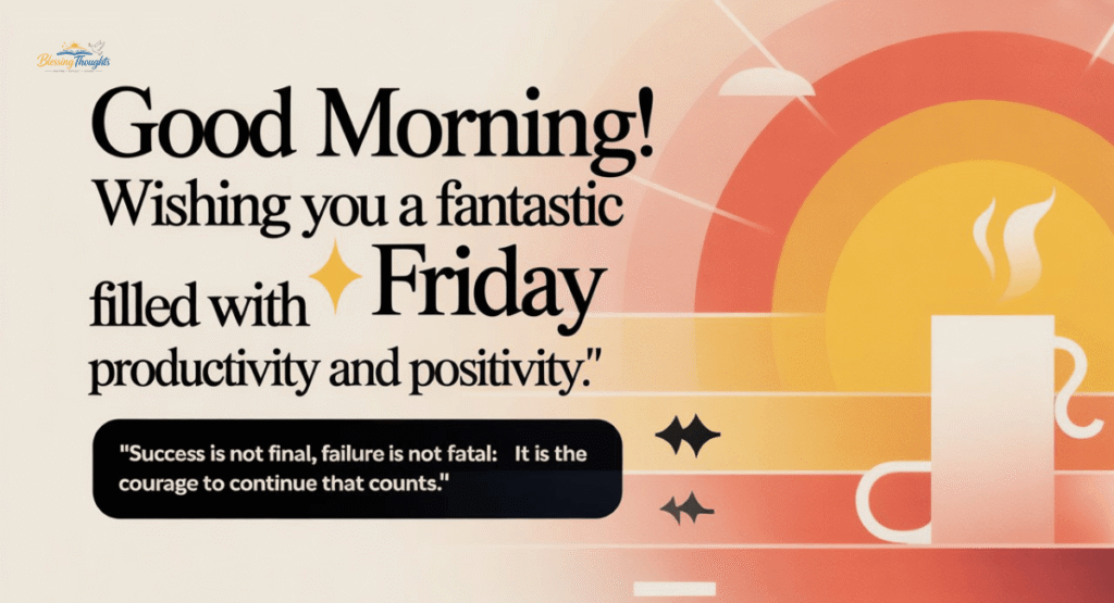 Professional Good morning Friday wishes for work and office colleagues