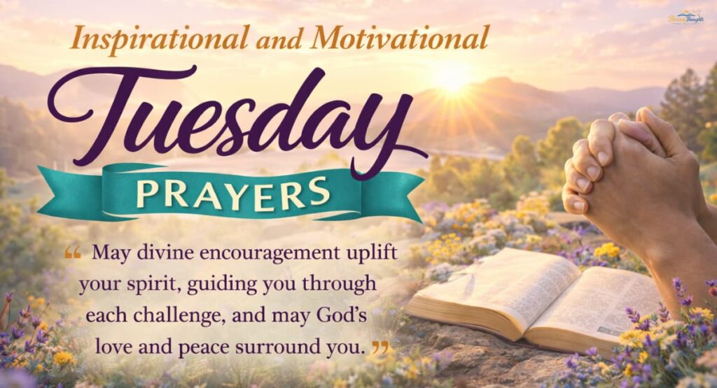 Inspirational Tuesday Morning Prayer Blessing Image