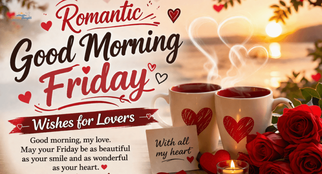 Romantic Good morning Friday wishes for lovers and soulmates to start the day with love
