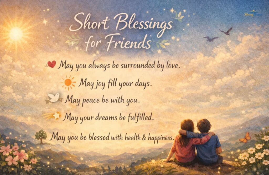 Simple and meaningful short blessings for friends.