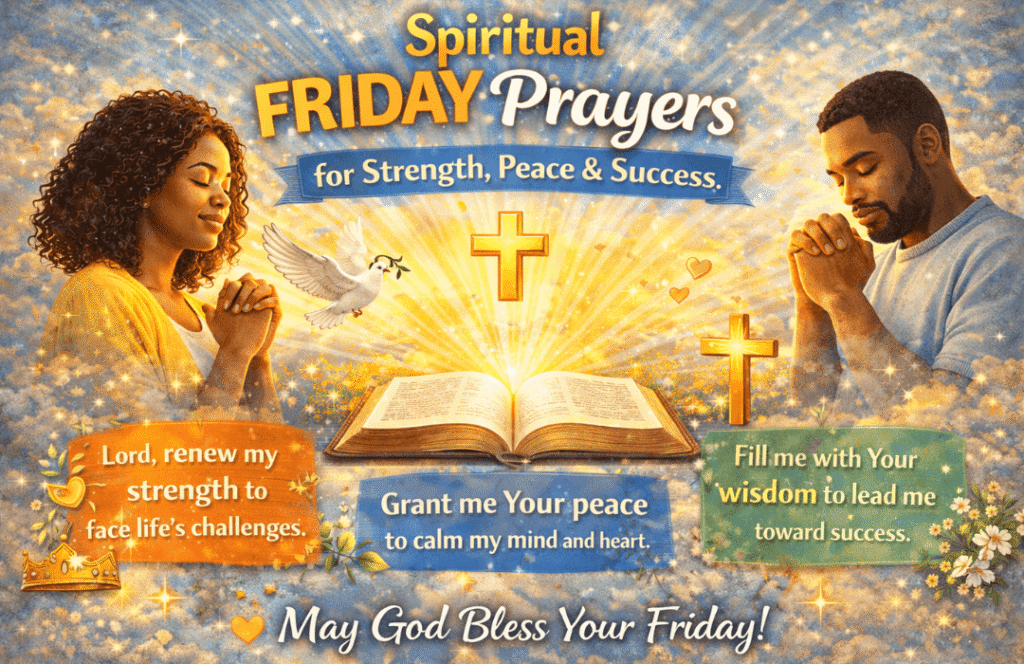 "Spiritual Friday prayer for strength and inner peace during the weekend