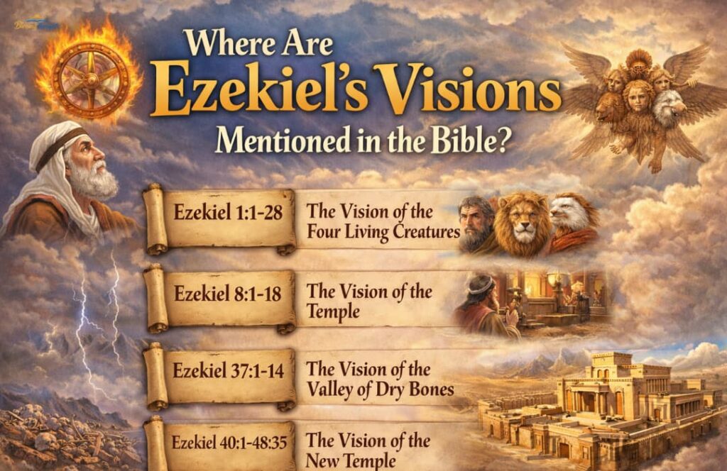 Ezekiel Biblical Angels vision mentioned in the Book of Ezekiel chapters 1 and 10.