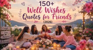 Inspirational Well Wishes Quotes for Friends with a beautiful friendship background and warm positive message.