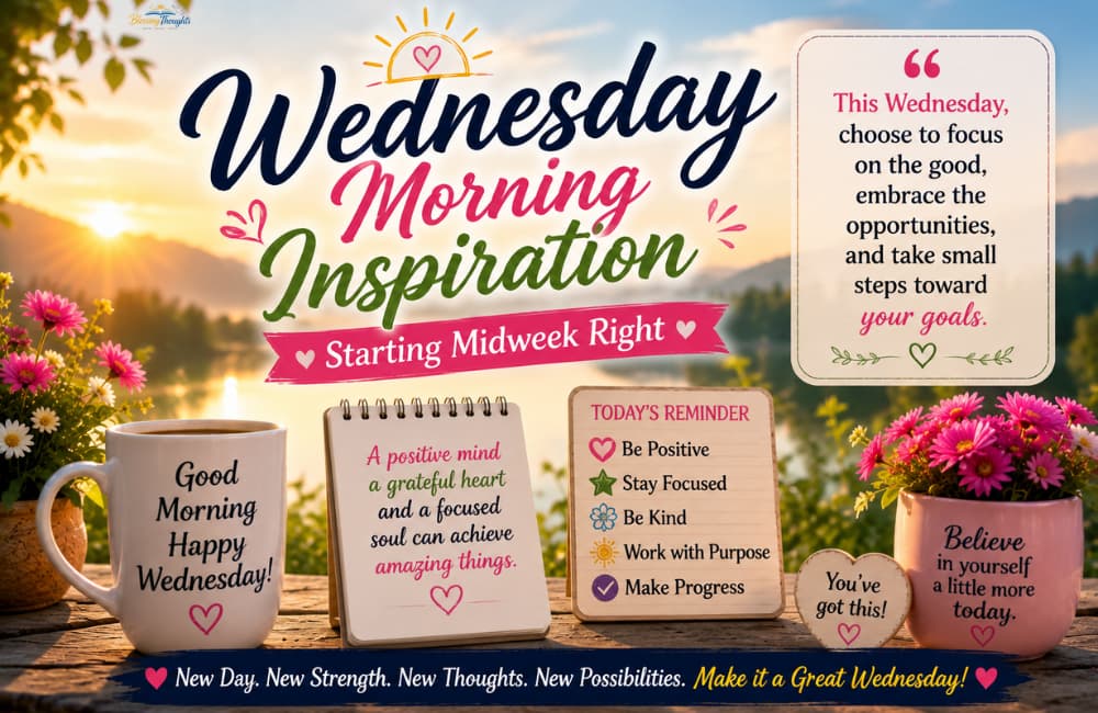 Wednesday Morning Inspiration – Starting Midweek Right with positive and motivational vibes.